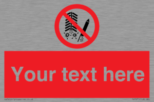 Custom prohibition Do not set off fireworks